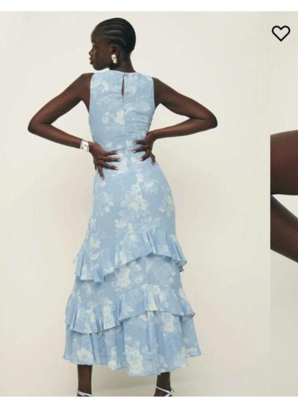 Reformation Magnus Dress in Blue Floral - Picture 5 of 5